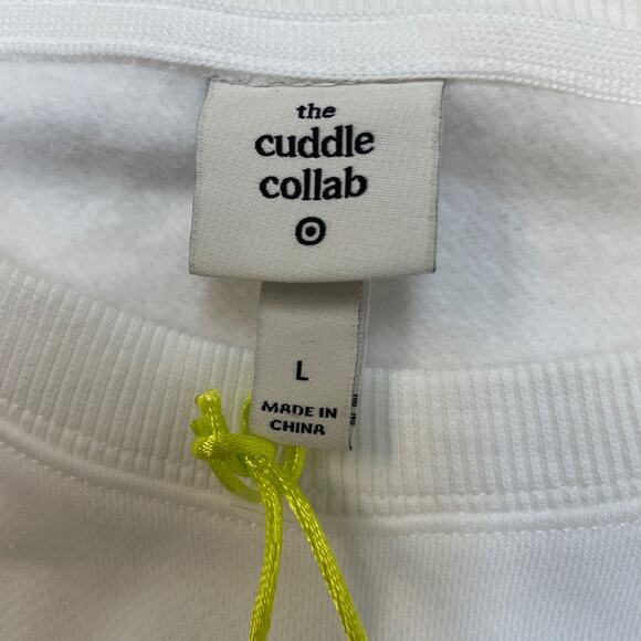 The Cuddle Collab Womens "I Only Travel In Packs" Graphic White Sweatshirt Large - Picture 5 of 5